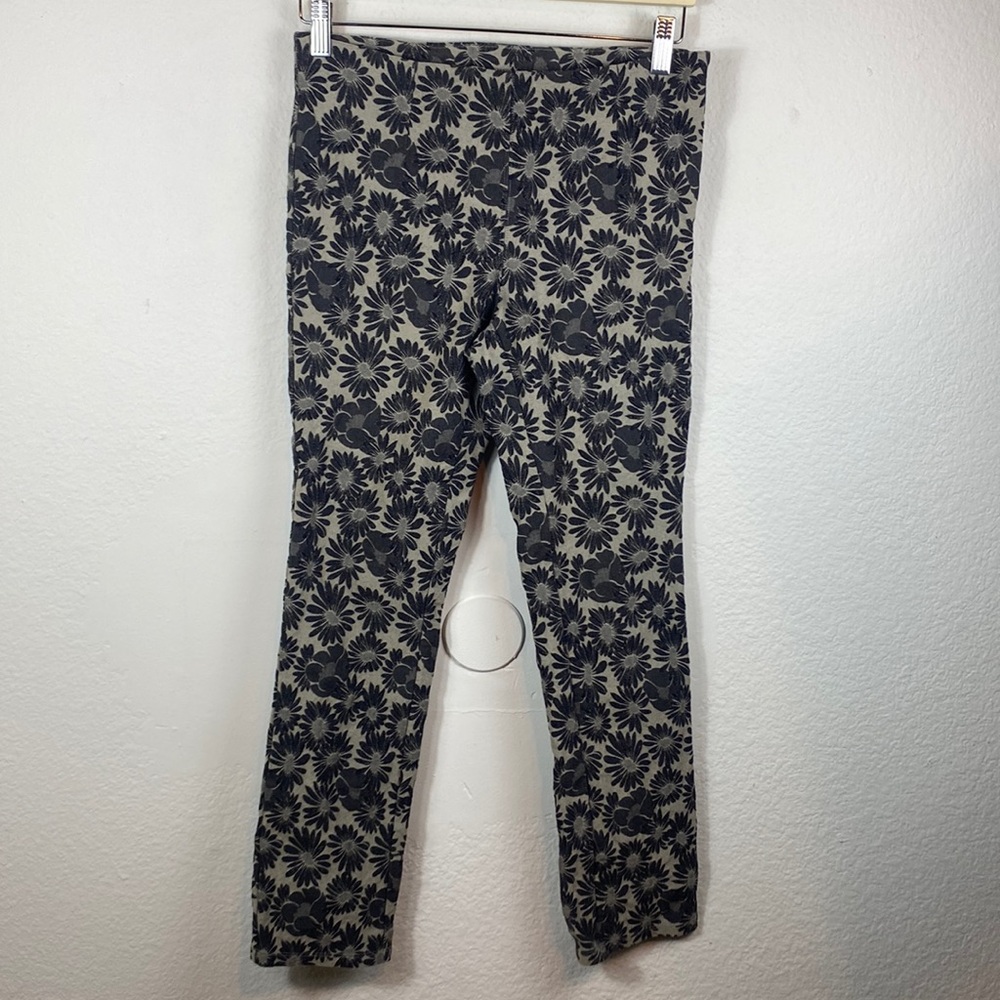 Free People Women’s Size 4 Pants Gray Floral‎ Daisy Slacks Boho Career Office